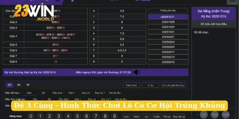 Đề 3 Càng - Hình Thức Chơi Lô Có Cơ Hội Trúng Khủng