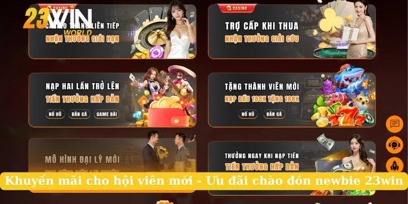 Khuyến Mãi Cho Hội Viên Mới - Ưu Đãi Chào Đón Newbie 23win