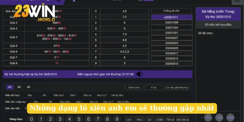 Những dạng lô xiên anh em sẽ thường gặp nhất