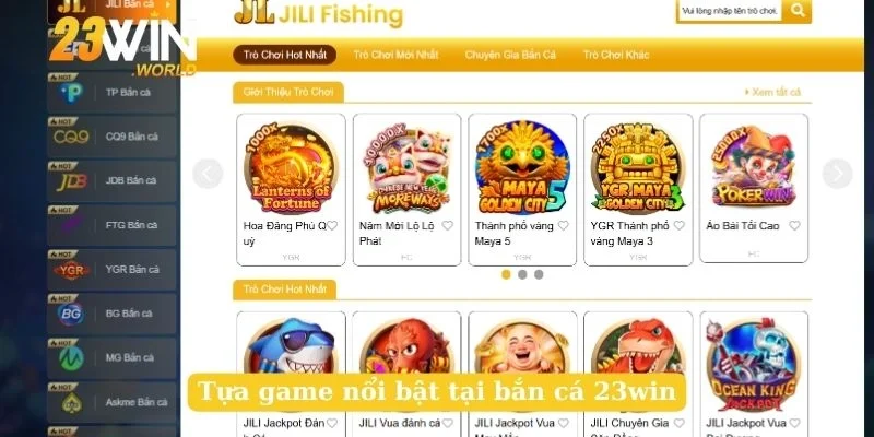 Tựa game nổi bật tại bắn cá 23win